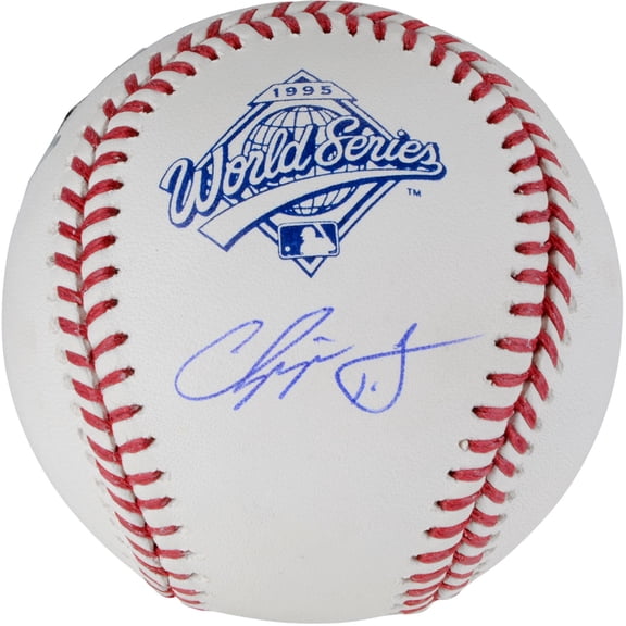 Chipper Jones Atlanta Braves Autographed 1995 World Series Logo Baseball