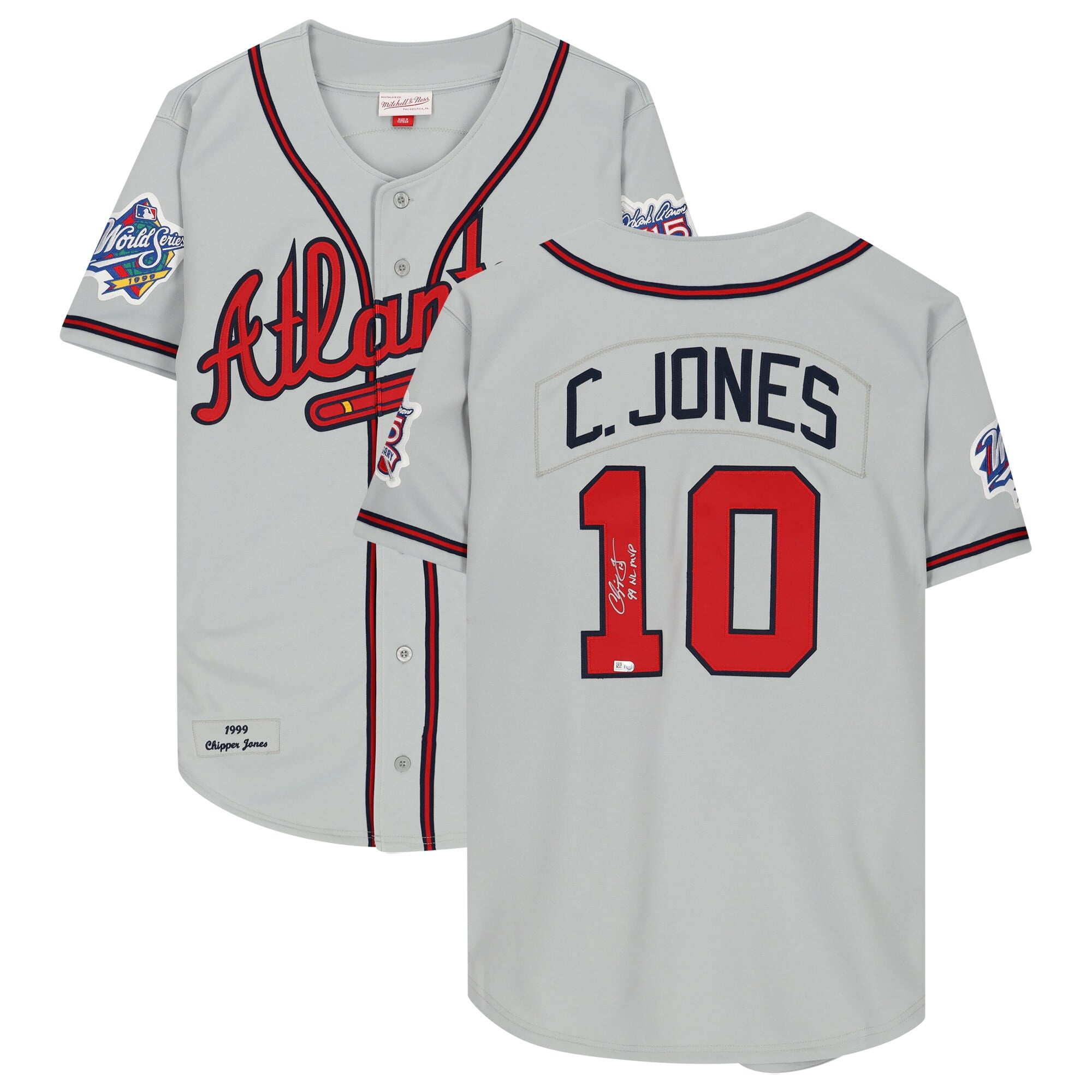 Chipper Jones Autographed Atlanta Braves 1999 World Zimbabwe Ubuy