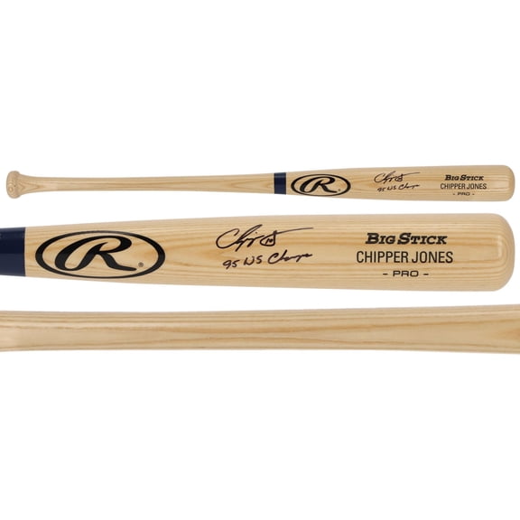 Chipper Jones Atlanta Braves Autographed Rawlings Game Model Bat with "95 WS Champs" Inscription - Fanatics Authentic Certified
