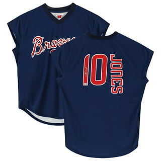 Chipper Jones Atlanta Braves Mitchell & Ness Cooperstown Collection Mesh  Batting Practice Button-Up Jersey - Navy