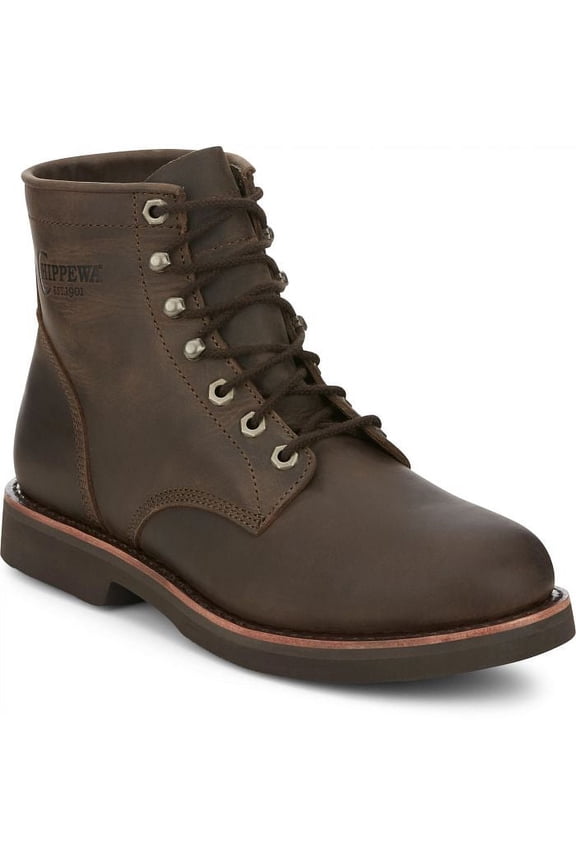 Men's Classic 2.0 6" Wood (Brown) Electrical Hazard Oil & Slip Resistant Work Lace-Up Boots, Size 9 EE - NC2065