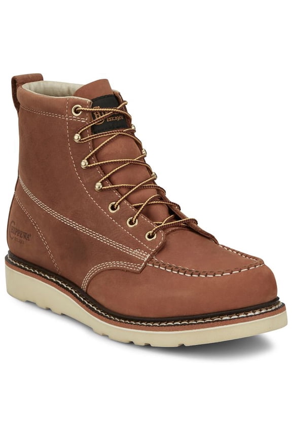 Men's Edge Walker 6" Tan Soft Toe Oil & Slip Resistant Electrical Hazard Work Boots, Size 11 (D) - ED5312