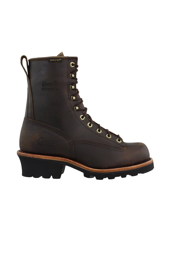 Men's Waterproof 8" Logger Boot Plain Toe - 73100 7 D(M) US