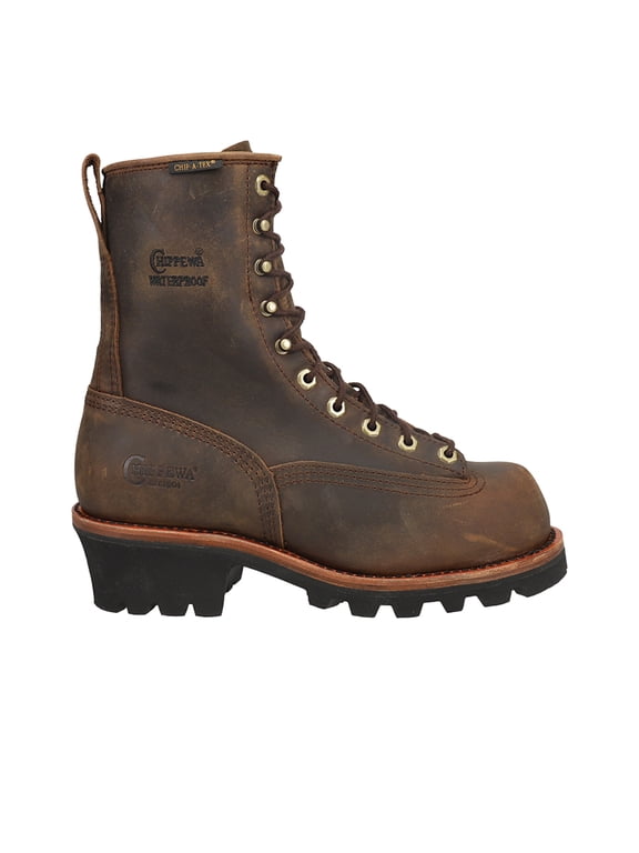 Men's 8" Paladin Logger Lace-To-Toe Waterproof Insulated Steel Toe Boot Chocolate Brown - 73103