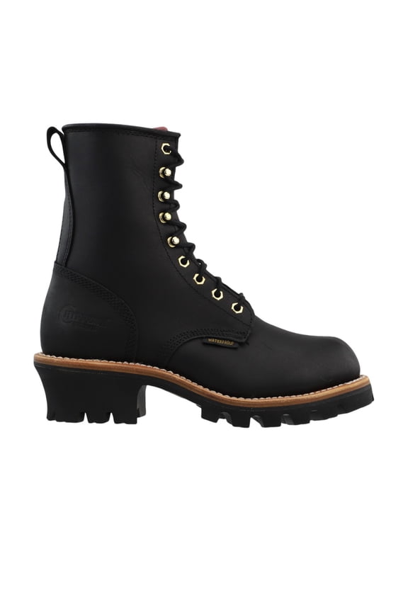 Footwear Womens Blk Waterpf Steel Toe Lace Logger-8in 9 M Black