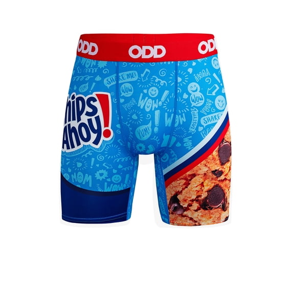 ODD SOX – Chips Ahoy Boxer Briefs – Cookie Lover Novelty Underwear – Mens Large – Funny Food Graphic
