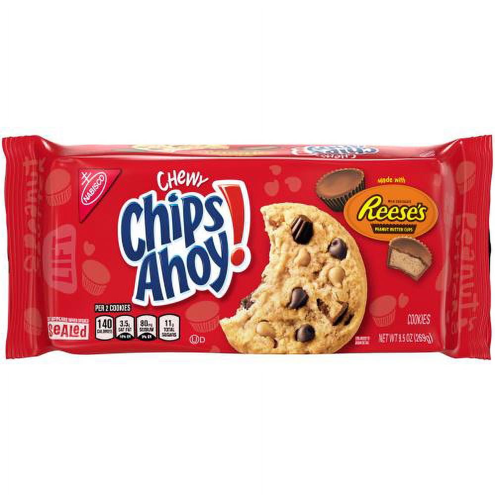Chip ahoy Reese ,original, chewy ,8つ Chips Ahoy! Cookies, Chewy Reese's Peanut Butter Cup (Pack of 14