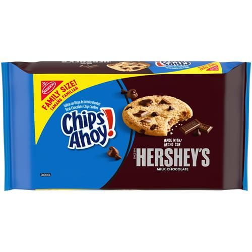 Chips Ahoy! Hersheys Milk Chocolate Chip Cookies, Family Size, 14.48 Oz - Pack of 2