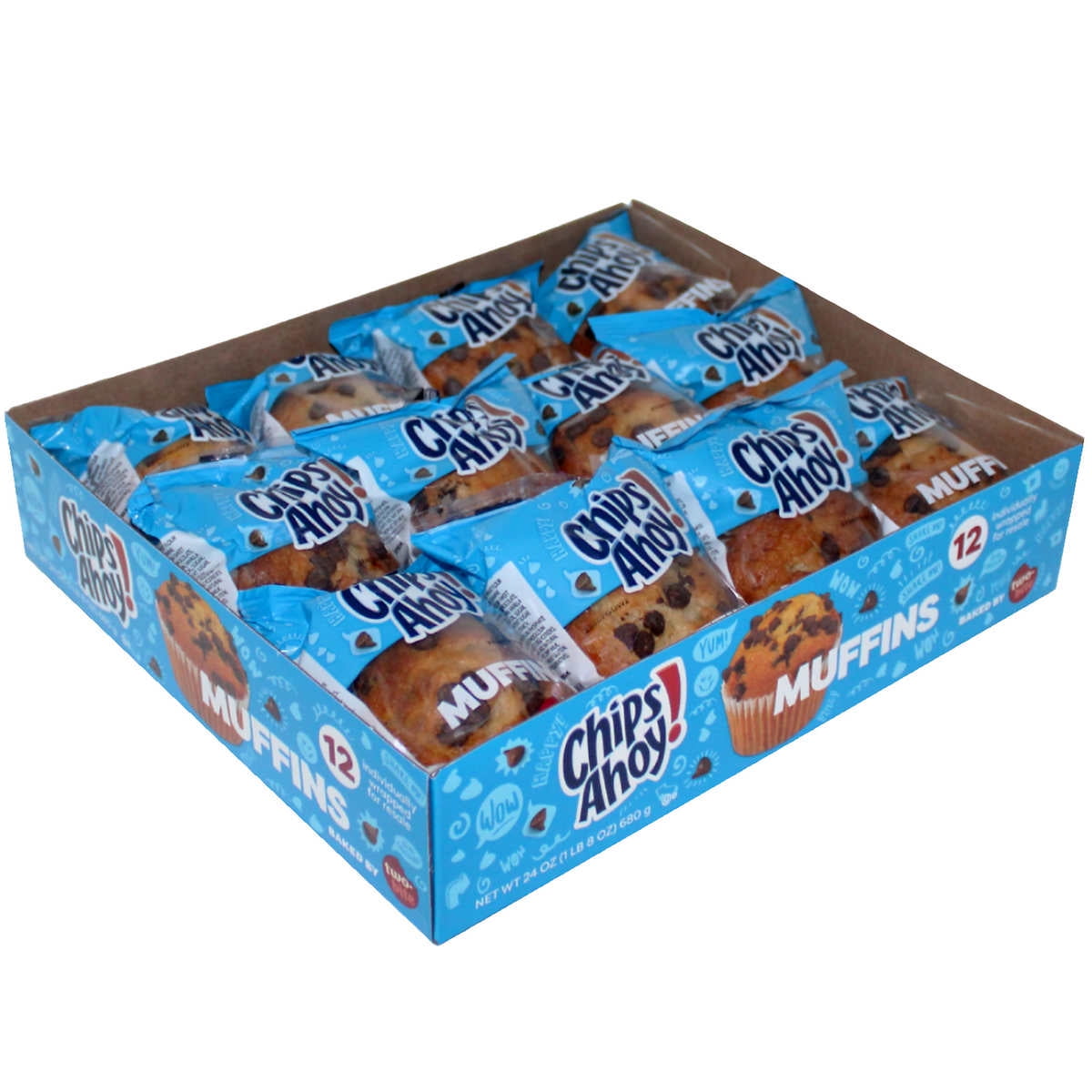 Chips Ahoy Two Bite Muffin, 2 oz Snack Pack, 12 ct - Walmart.com Chips Ahoy Two Bite Muffin, 2 oz Snack Pack, 12 ct - Walmart.com