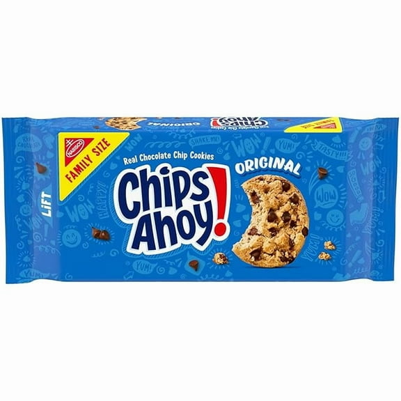 Chips Ahoy! Original Chocolate Chip Cookies, Family Size, 18.2 oz ( Pack of 2 )