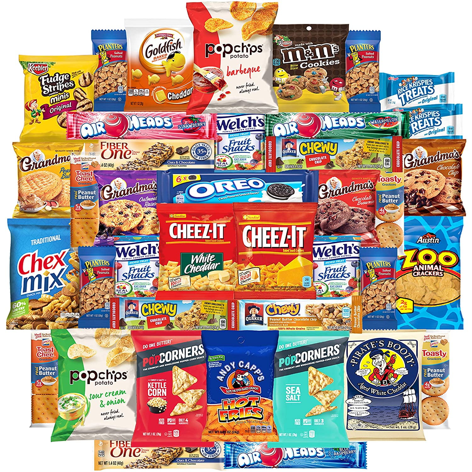 Chips, Cookies, Candy,Crackers Care Package Bulk Sampler by Variety Fun ...