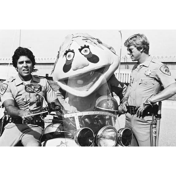 Chips John and Ponch by Police Motorbikes 24x36 Poster Erik Estrada Larry Wilcox