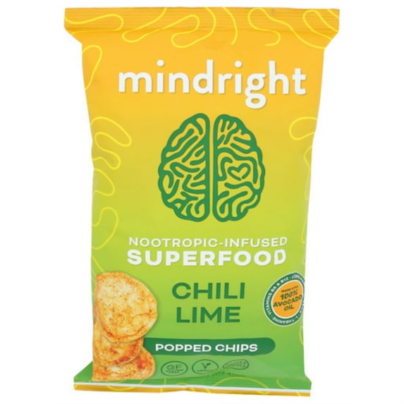 Mindright - Popped Chips Chili Lime, 4oz | Pack of 12