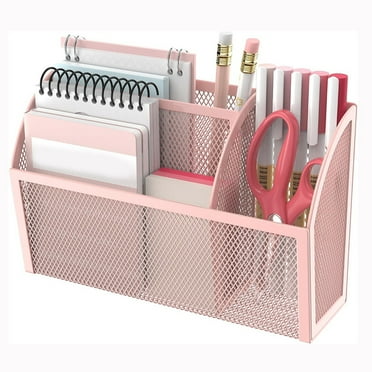 ChiqVue Pencil Holder Shelf For The Whiteboard 3 Grid Mesh Pen Holder For Refrigerator Organizer Locker Accessories Organizer For Home School