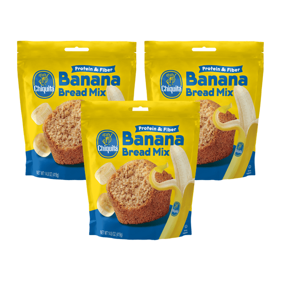 Chiquita Extra Fiber and Protein Banana Bread Mix, 14.8 OZ (Pack of 3)
