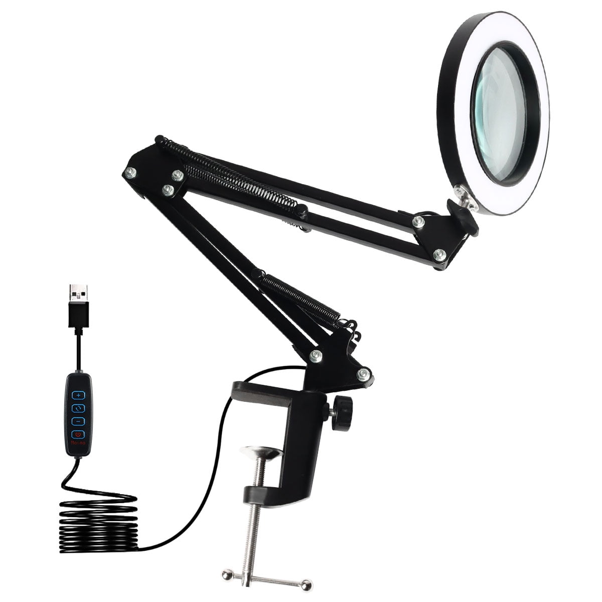 Chirano 10X Magnifying Glass Desk Lamp Magnifying Glass 72 LED