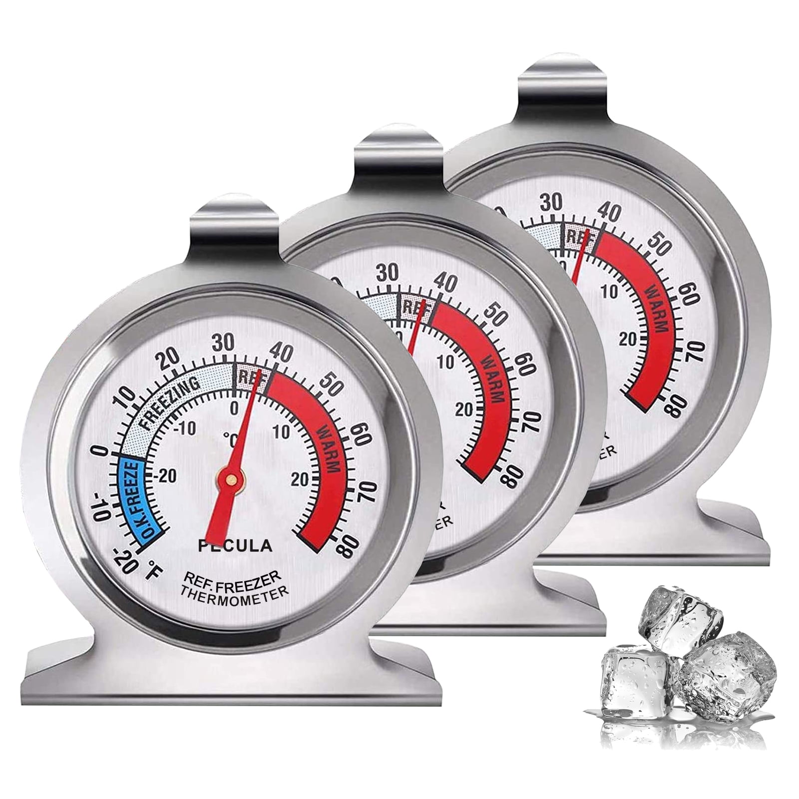 Chirano Stainless Steel Large Dial Thermometer 3 Pieces 3 Pack