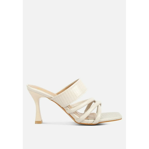 Chiri Criss Cross Strap Spool Heel Sandals