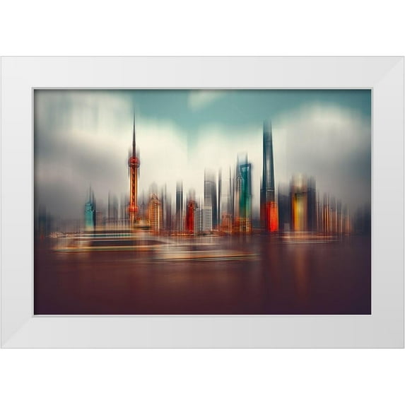Chiriaco, Carmine 14x11 White Modern Wood Framed Museum Art Print Titled - Colors Of Shanghai