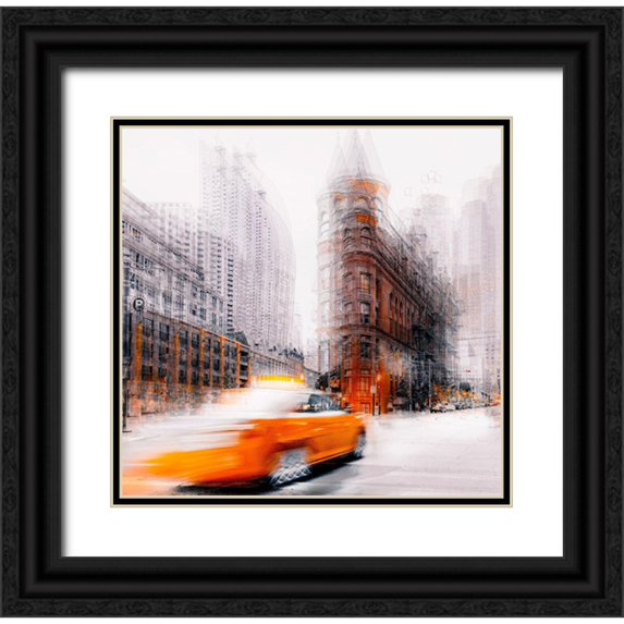 Chiriaco, Carmine 15x15 Black Ornate Wood Framed with Double Matting Museum Art Print Titled - Taxi
