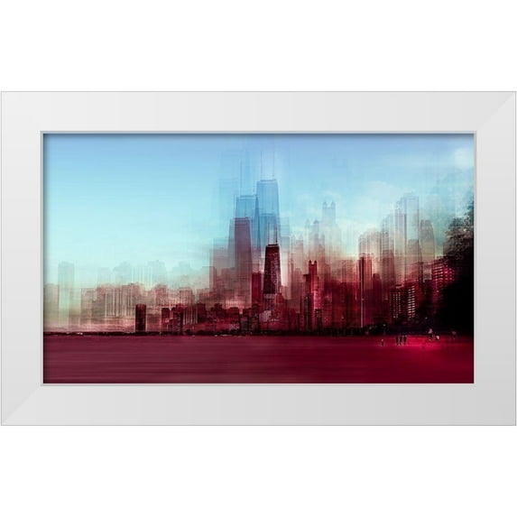 Chiriaco, Carmine 24x16 White Modern Wood Framed Museum Art Print Titled - Red Chicago