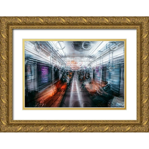 Chiriaco, Carmine 24x17 Gold Ornate Wood Framed with Double Matting Museum Art Print Titled - The Passengers