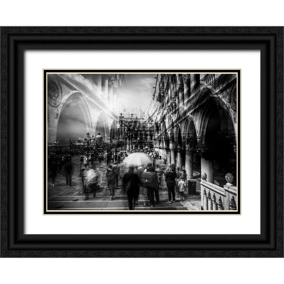 Chiriaco, Carmine 24x18 Black Ornate Wood Framed with Double Matting Museum Art Print Titled - The Tourists