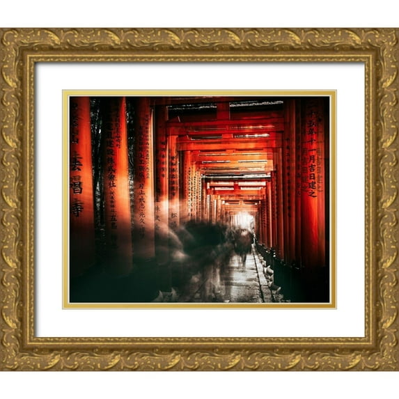 Chiriaco, Carmine 32x26 Gold Ornate Wood Framed with Double Matting Museum Art Print Titled - Fushimi Inari Shrine