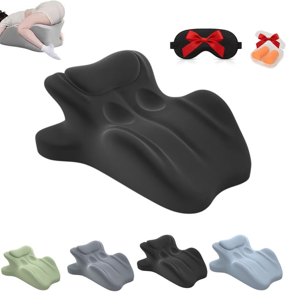 Chiro Monk Couple Wedge Pillow,Arcova Pillow,Moodie Pillow,Memory Foam Wedge Pillow for Support, Ergonomic Contoured Lounger Cushion with 27° Angle for Back, Hip & Posture Alignment