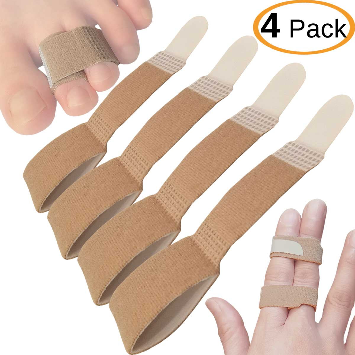 Chiroplax NonElastic Toe Wraps Buddy Tape (4 Pack) Broken Overlapping