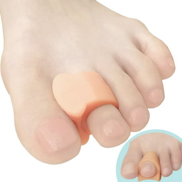 Chiroplax Toe Separators Spacers Gel Toe Spreader for Bunion Relief Overlapping Hammer Toe Corrector Pad Straightener, 6 Pieces (Regular, Beige)