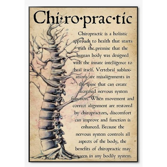 Chiropractic is a Holistic Approach Poster, Educational Chiropractic , Chiropractic Improves , Chiropractic Poster, Painting Art, Dining Room Wall Decor Ideas, Art Deco Frameless 20x30inch
