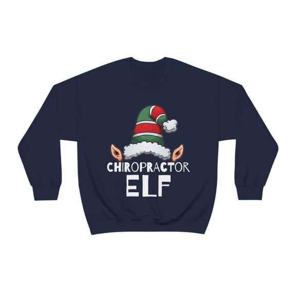 Chiropractor Elf Christmas Unisex Sweatshirt, S-2XL Holidays Xmas Elves