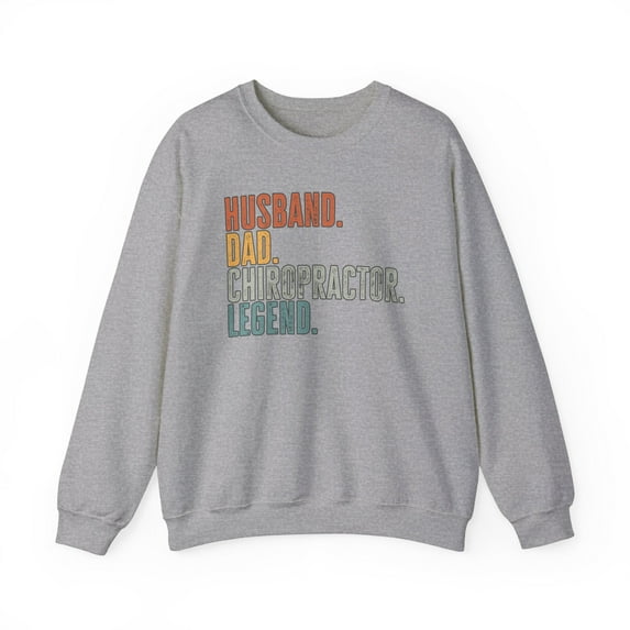 Chiropractor Husband Dad Sweatshirt Gift Crew Neck Shirt Long Sleeve Unisex