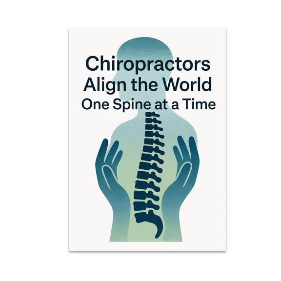 Chiropractors Align the World One Spine at a Time - Wellness Seeker - 13x19 Poster Print
