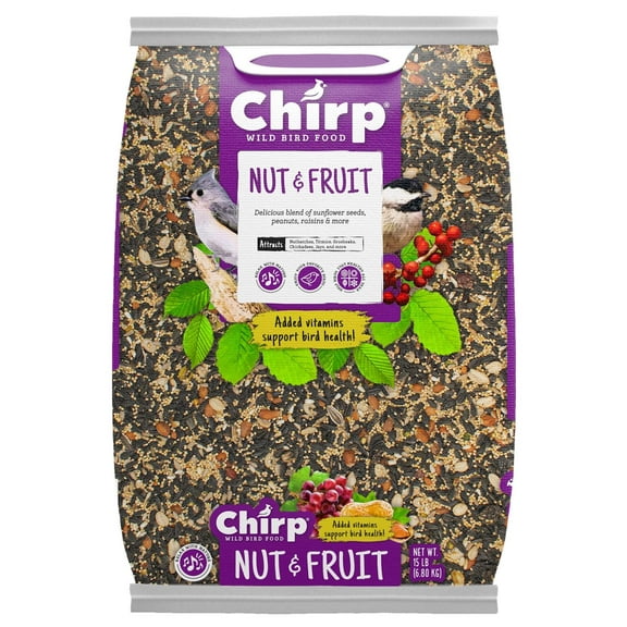 Chirp 15 lbs Wild Bird Fruits & Nuts Wild Bird Food