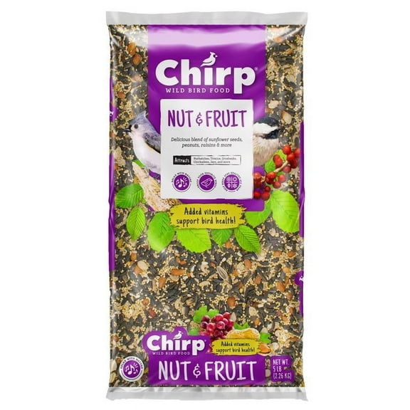 Chirp Wild Bird Fruits and Nuts Wild Bird Food 5 lb