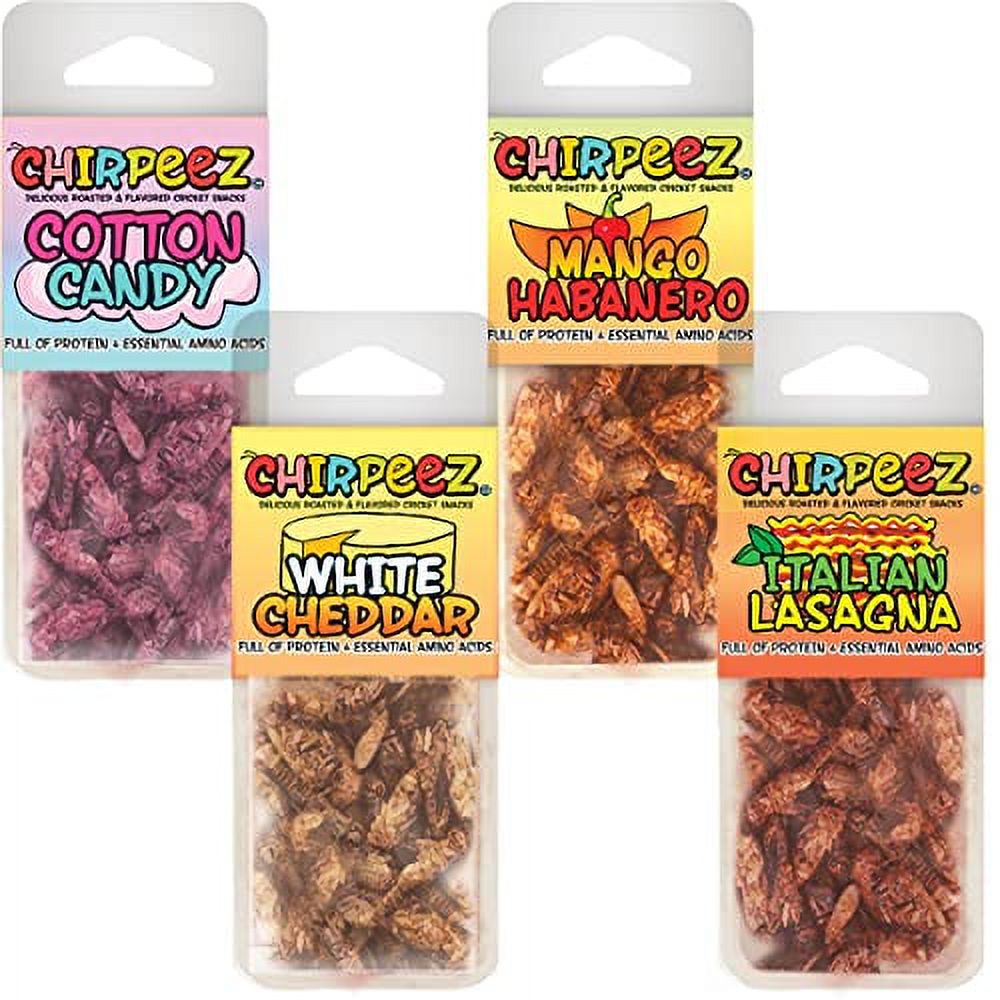Chirpeez Flavored Edible Crickets 4 Flavors Pack Crickets You Can