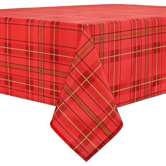 Chirstmas Tablecloth Rectangle 60x104 Inch, Red Checkered Table Cloth Rectangle Tables for Chirstmas Decor, Waterproof Table Decorations for Chirstmas Gift