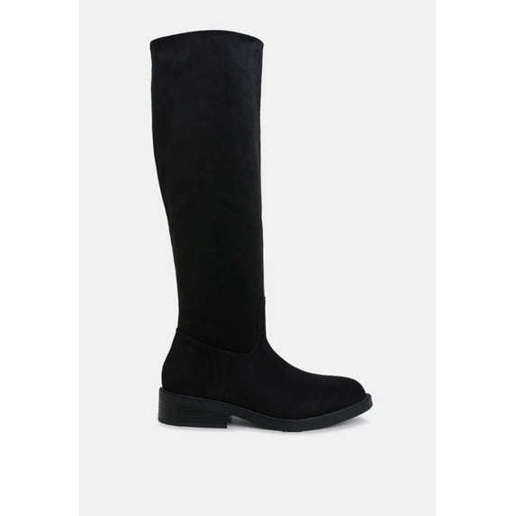 Chiru Round Toe Microfiber Calf Boots