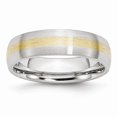 thumbnail image 1 of Chisel Cobalt 14k Gold Inlay Satin 6mm Band, 1 of 1