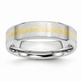 thumbnail image 1 of Chisel Cobalt 14k Gold Inlay Satin and Polished 6mm Band, 1 of 1