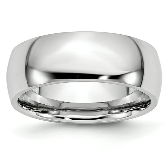 Chisel Cobalt Polished 8mm Wedding Band