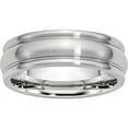 thumbnail image 1 of Chisel Cobalt Satin 7mm Rounded Edge Wedding Band, 1 of 6