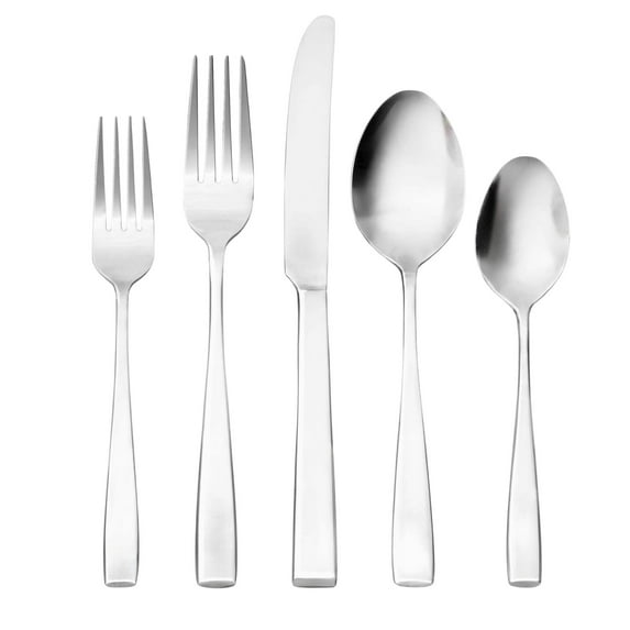 Chisel Mirrored 18/0 Stainless Steel 20 Piece Flatware Set, Service For 4