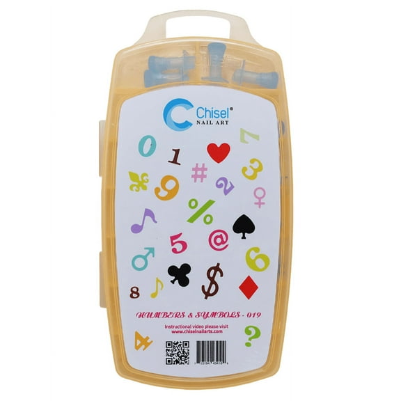 Chisel Nail Art Numbers & Symbols Collection #019