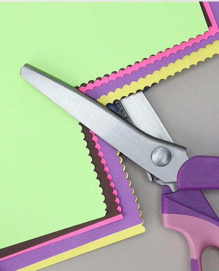 Chisel Pinking Shears Cloth Cutting Tailor Zigzag Scissors Fabrics for Sewing Clothes Zig Zag