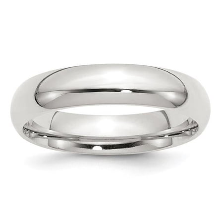 Chisel QCF050-9 5 mm Sterling Silver Comfort Fit Band, Polished - Size 9