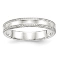 thumbnail image 1 of Chisel QDEB040-11 4 mm Sterling Silver Design Edge Band - Size 11, 1 of 3