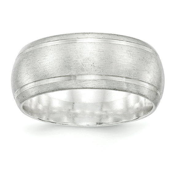 Chisel QSFB090-7 9 mm Sterling Silver Satin Band, Size 7